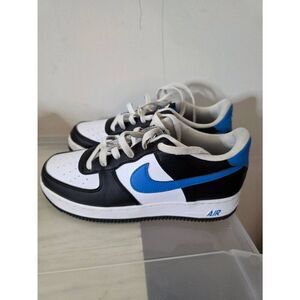 Nike Air Force 1 Low (Youth Size 6.5Y) Shoes FN8008 001 White Black Photo Blue